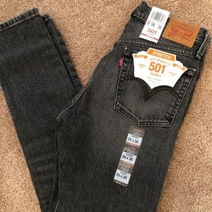 Levi’s original fit 501 skinny black jeans